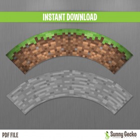 Minecraft Birthday Cupcake Wrappers 